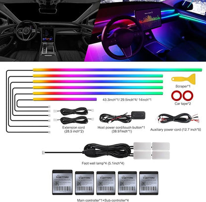 Dreamcolor Acrylic Interior Car LED Strip Light - Image 3