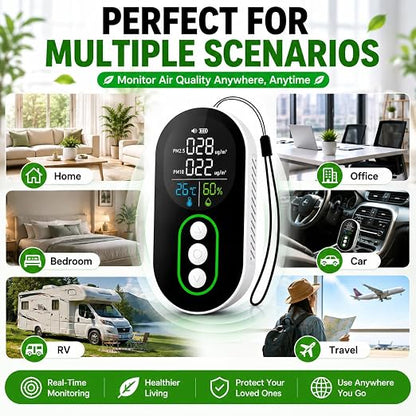 Protmex PM2.5 & PM10 Air Quality Monitor, Portable Indoor Air Quality Detector - Image 4