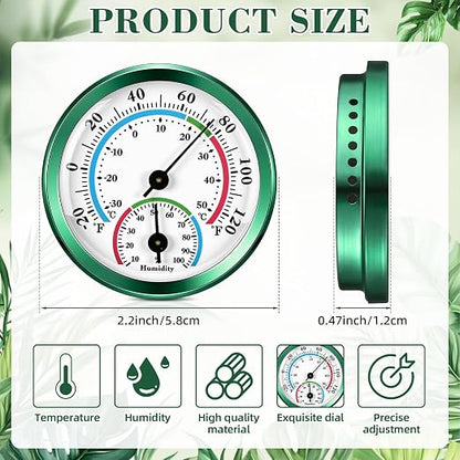 Weewooday 3 Pcs Indoor Outdoor Thermometer 2 in 1 Mini Home Temperature - Image 2