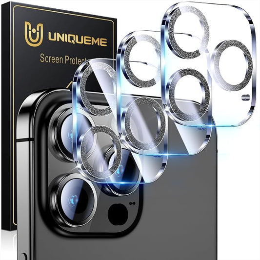 UniqueMe for 3 Pack iPhone 16 Pro/iPhone 16 Pro Max Camera Lens Protector by UniqueMe