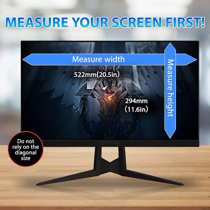 Computer Privacy Screen 23.6 Inch Magnetic, Removable Hanging Privacy Shield - Image 6