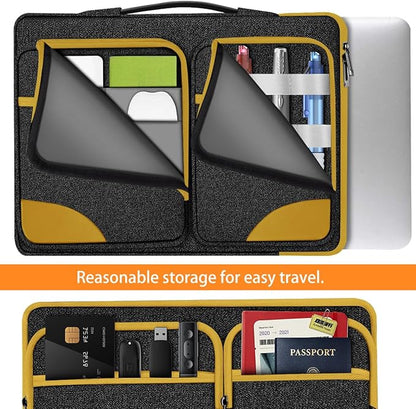 Hseok Ultra-Slim Laptop Case 17 17.3 inches Sleeve Protective PC Briefcase - Image 4