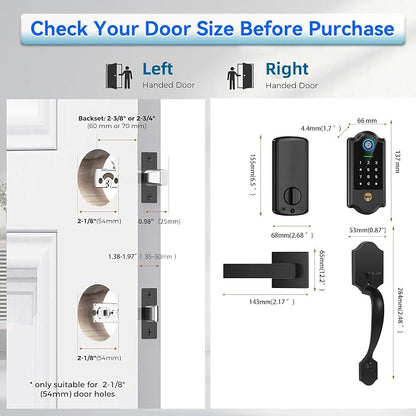 Smart Fingerprint Door Lock for Front Door – Keyless Entry Deadbolt - Image 6