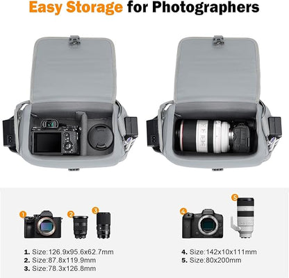 CADeN Camera Bag Case Shoulder Crossbody Bag Compatible - Image 3