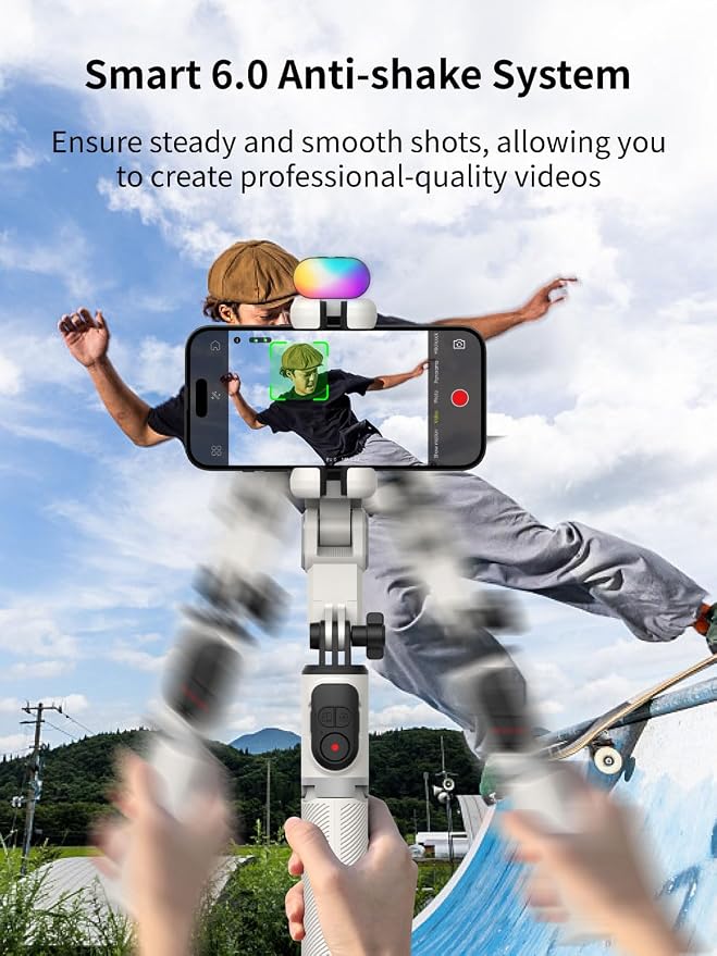 Gimbal Stabilizer for iPhone, Sefie Stick Tripod - Image 3