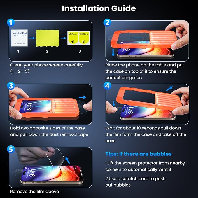 Uyiton UnBreak-Glass for iPhone 15 Pro Max Screen Protector, Scratch-Resistant - Image 6