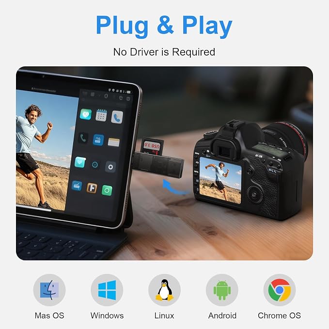 SD Card Reader, High-Speed USB C to Micro SD Card Adapter USB 3.0 Dual Slots - Image 6