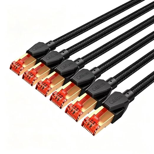Cat 8 Ethernet Cable 3FT-6Pack Short, Heavy Duty High Speed LAN Network Cable by Unknown