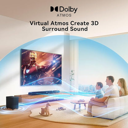 3.1CH Dolby Atmos Soundbar for Smart TV, 390w Virtual Atomos Surround Sound & - Image 2