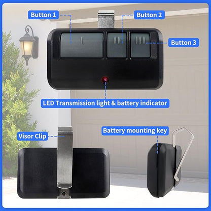 893MAX Garage Door Opener Remote, - Image 4
