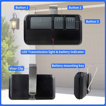 893MAX Garage Door Opener Remote, - Image 5