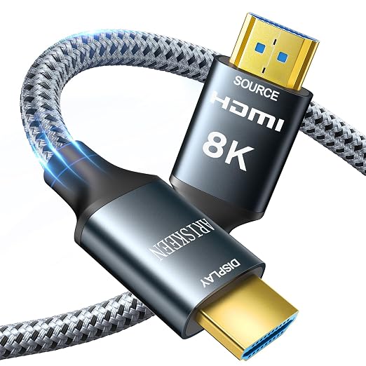 ARISKEEN 8K HDMI Cable 75FT, 48Gbps High Speed Fiber Optic HDMI 2.1 Cable by ARISKEEN