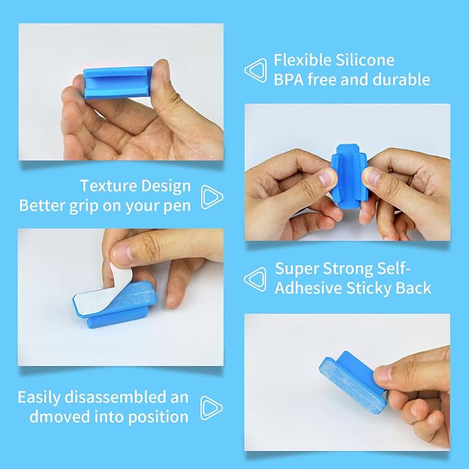 12 Pack Pen Holder for Desk, Silicone Pencil Holder - Image 7