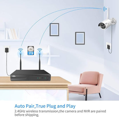 【16CH Expandable】Hiseeu Home Security Camera System, 24/7 Recording, Wired - Image 2