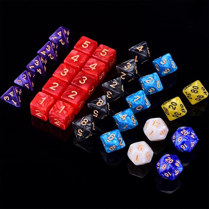 Extended RPG Dice Set 15 x 31 Polyhedral Dice - Image 3