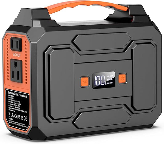 Apowking Portable Power Station Bank 146Wh 200W Peak, Solar Powered Power Bank by Apowking