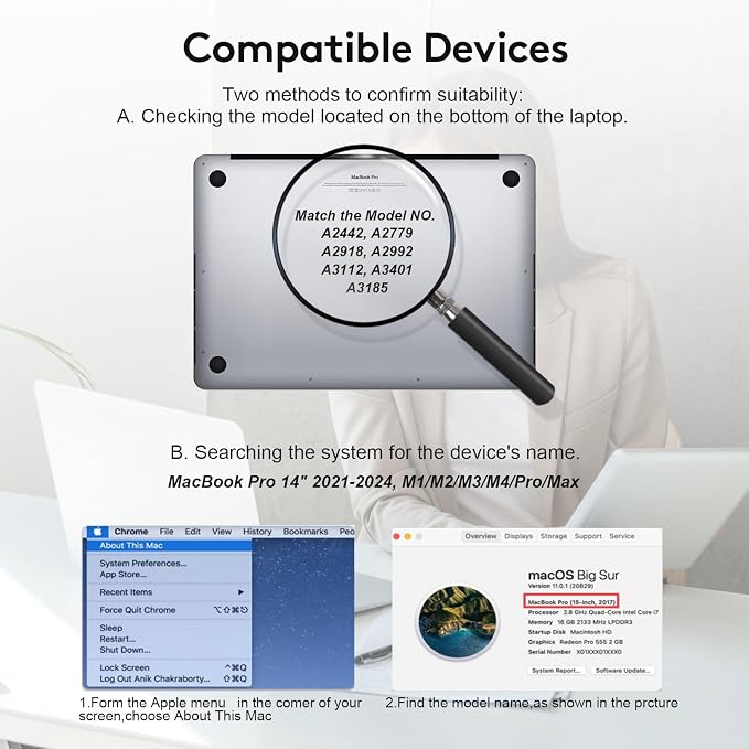 Magnetic Privacy Screen for MacBook Pro 14 inch, Detachable Screen Protector - Image 2