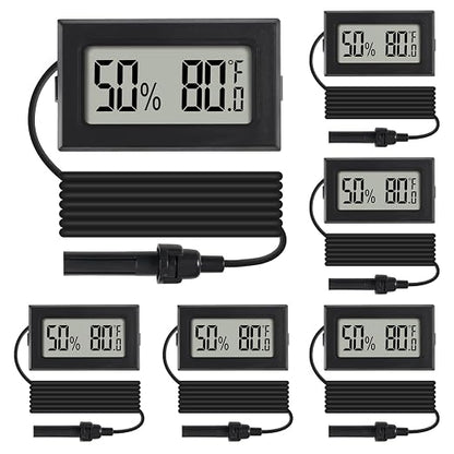 6Pcs Mini Digital Thermometer Hygrometer Gauge Indoor by Dorhea