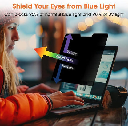 Magnetic Laptop Privacy Screen 14 Inch 16:10 Display- Removable Anti-Glare Blue - Image 6