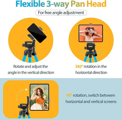 Aureday Phone Tripod Stand, 64” Extendable Cell Phone&Camera Tripod - Image 4