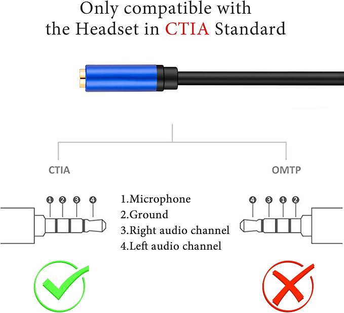Tan QY Headphone Splitter 5FT, 3.5mm Female to 2 Dual 3.5mm Male Headphone Mic - Image 3