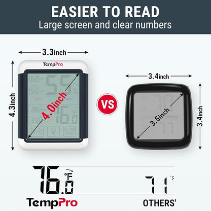 TempPro TP55 Digital Indoor Hygrometer Thermometer, 4-Inch Temperature/Humidity - Image 4