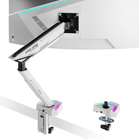ARES WING RGB Single Monitor Arm Desk Mount by ARESWING
