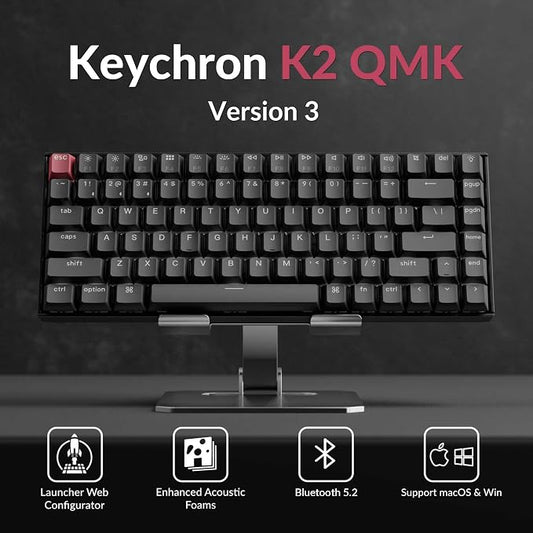 Keychron K2 75% Layout QMK Wireless and Wired Options Mechanical Keyboard Super - Image 2