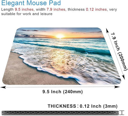 Beach Sunset Mouse Pad, Cute Mouse pad, Custom Small Mouse Pads - Image 2