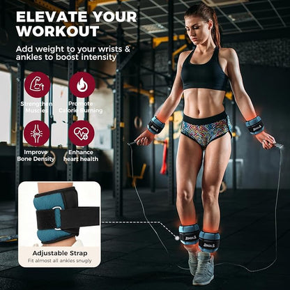 BAGAIL Ankle Wrist Weights for Women & Men, One Pair of 1/2/4/6/8/10 LBS - Image 4
