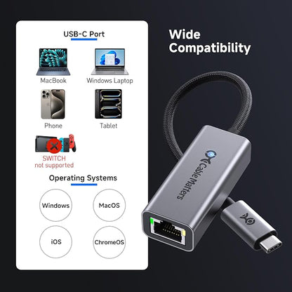 Cable Matters USB C to Ethernet Adapter, Gigabit Ethernet to USB C Network - Image 6