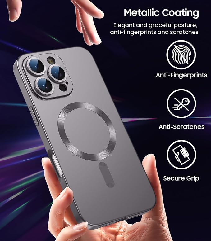 Magnetic for iPhone 16 Pro Max Case Slim Soft Silicone Bumper Shockproof - Image 6