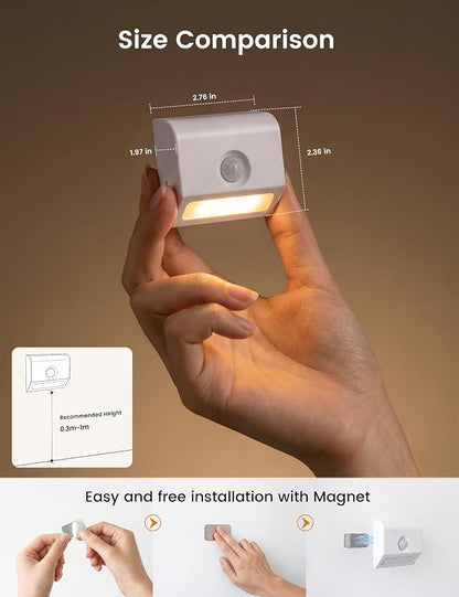 VOLISUN Rechargeable Motion Sensor Night Light, 3 Colors Temperature Stair - Image 8