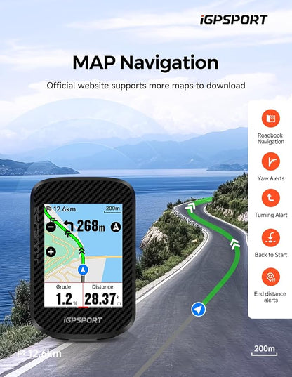 iGPSPORT BSC300T Wireless Bike Computer GPS, Touchscreen Offline MAP Navigation - Image 2