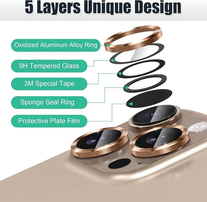AGVEE 3+3 6 Pack for iPhone 16 Pro 6.3" / 16 Pro Max 6.9" Camera Lens Cover - Image 7