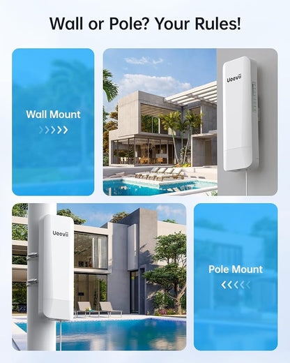 Wireless Bridge Point to Point Outdoor: Ueevii 5.8GHz Dual 100Mbps WiFi Bridge - Image 7