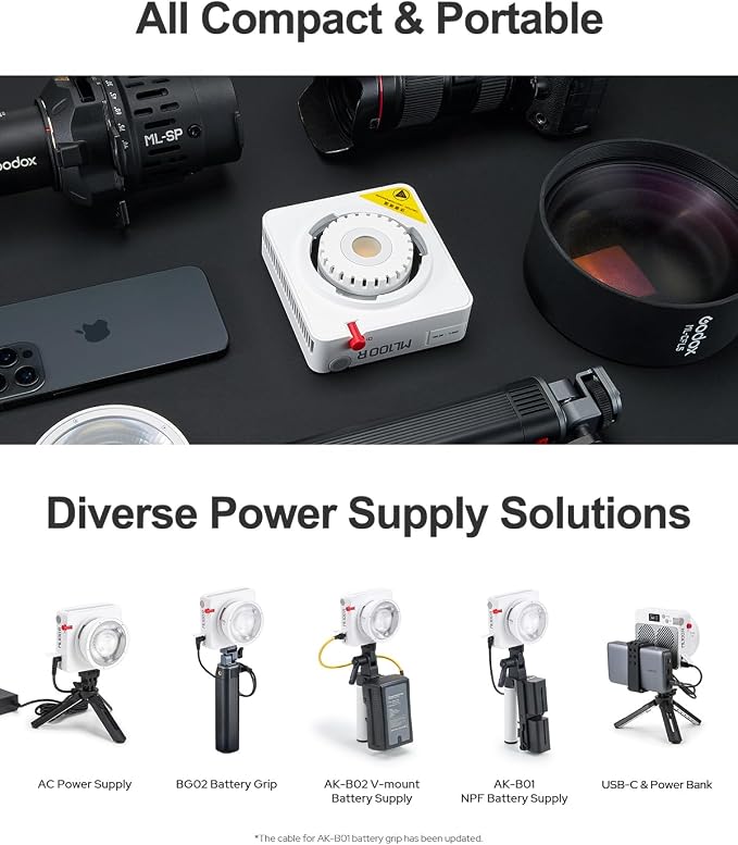 Godox ML100Bi 120W Bi-Color LED Video Light, 2800K-6500K COB Continuous Output - Image 8