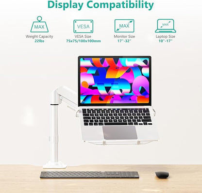 WALI Laptop Tray Desk Mount, Laptop Arm Mount Fits 10-15.6 Inch Notebook - Image 2