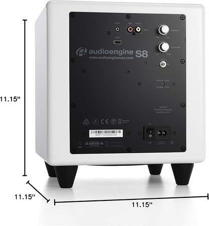 Audioengine S8 Powered Subwoofer Speaker - 250W 8-inch Home Woofer - Image 10