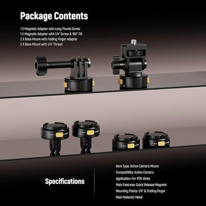 Neewer 6 in 1 Action Camera Mount Kit, Compatible - Image 8