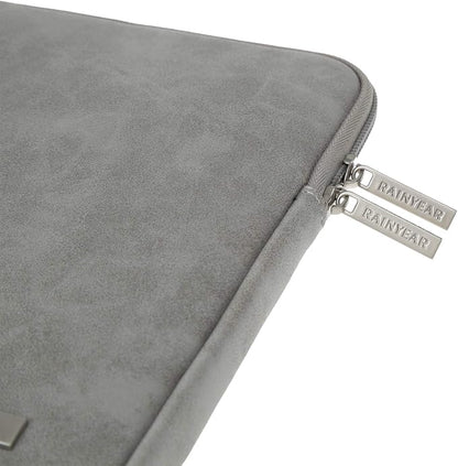 RAINYEAR 11 Inch Laptop Sleeve PU Suede Leather Case Protective Padded Cover - Image 5