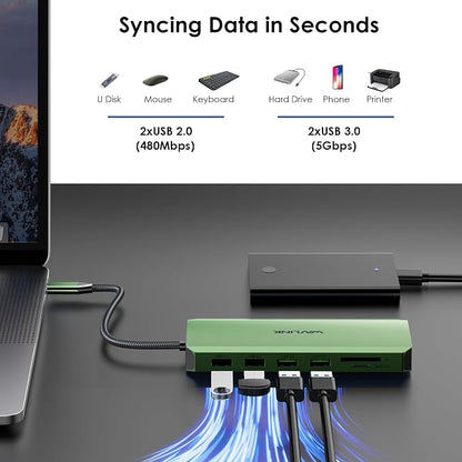 WAVLINK USB C Docking Station Dual Monitor, USB Type C Hub Triple Display - Image 8