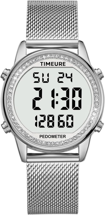 Women's Step Counter Pedometer Watch by TIMEURE