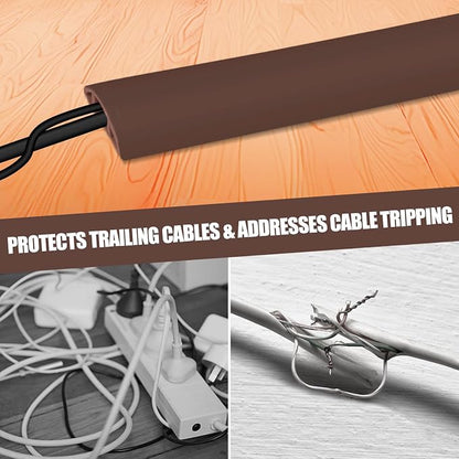 Floor Cord Cover Self Adhesive Cord Hider, 3.3FT Cable Management, Extension - Image 6