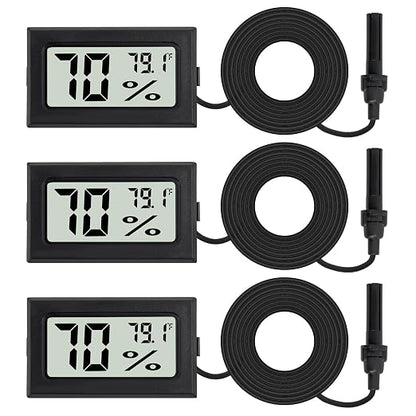 3Pcs Fahrenheit Thermometer Hygrometer Mini Digital by Unknown