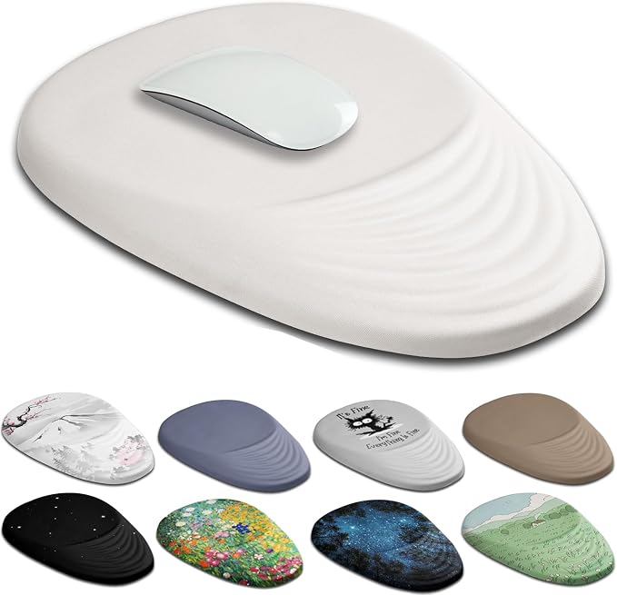 Ergonomic Mouse Pad Wrist Support, Entire Memory Foam & Non-Slip PU Base by Armanza