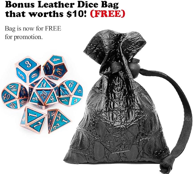 Haxtec Metal DND Dice Set Heavy D&D Dice - Image 2
