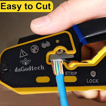 RJ45 Ethernet Network Tool Kit, Pass Through Cat6 Crimping Tool - Image 3