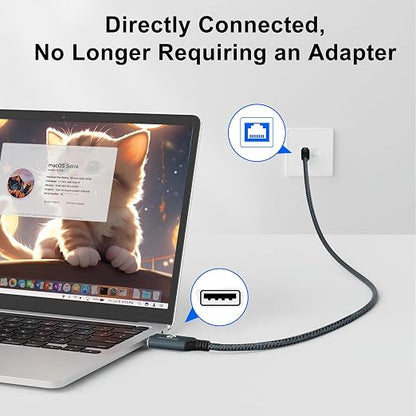 USB to Ethernet Cable 3.3FT, USB 3.0 A to RJ45 Male Cable Directly Connected - Image 4