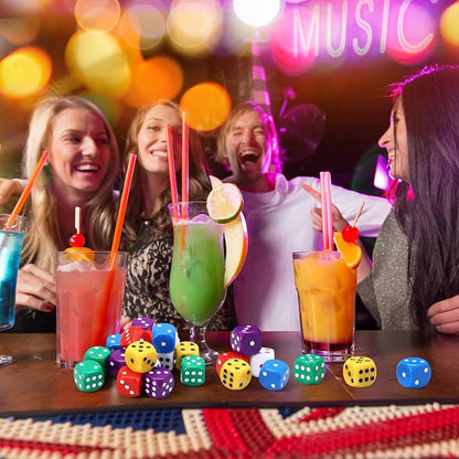 18 Pcs Casino Theme Party Dice Large Opaque Jumbo Acrylic D6 Dice - Image 5
